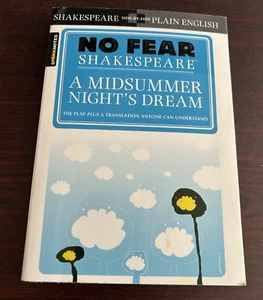 #591 No Fear Shakespeare A Midsummer Nights Dream The Play & Translation - Picture 1 of 4