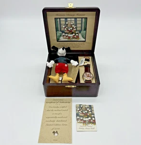 WALT DISNEY & Charlotte Clark MICKEY MOUSE Fossil Wrist Watch Plush Doll 1588 LE - Picture 1 of 24