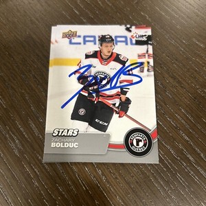 Zachary Bolduc Autographed 2021-22 Upper Deck CHL #338 Blues