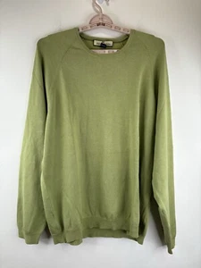 TOMMY BAHAMA Cotton Sweater Mens XXL Light Green Lightweight Crew Neck Pullover - Picture 1 of 9