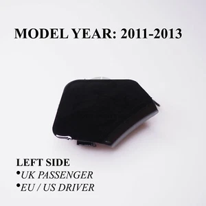 Cubierta de gancho de remolque delantero izquierdo para Toyota Highlander XU40 2011-2013 negro 202 - Imagen 1 de 11