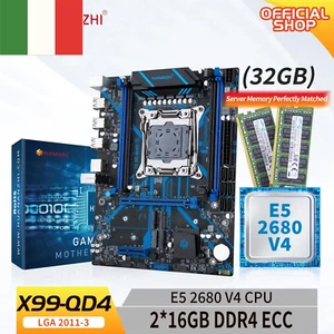 ✅HUANANZHI X99 QD4 LGA 2011-3 Mainboard XEON X99 mit Intel E5 2680 V4 mit Set - Bild 1 von 12