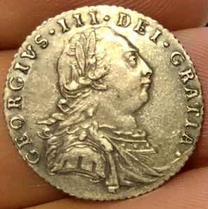 X020: Seis peniques de plata Jorge III de 1787 - sin corazones.  Spink 3748 - Imagen 1 de 5