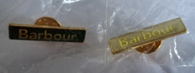 BARBOUR - Classic Pin Badges x 2. Different Colours. New.