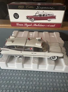 Precision Miniatures 1959 Cadillac Crown Royale Ambulance Sunset Coach White - Picture 1 of 18