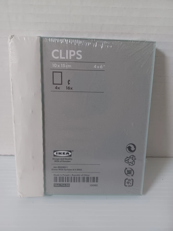 IKEA Frames 20 Frameless Clips 10x15cm 4 X 6" Glass Picture 964.714.00 Foe 0216