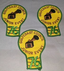Gulf Coast Council Junior Event 76 Boy Scout Patch Lot of 3 - Picture 1 of 2