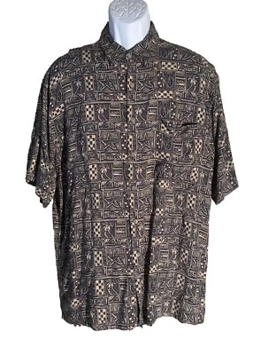 PIERRE CARDIN Men's Short Sleeve Button Down Rayon Shirt Large - Image 1 of 4