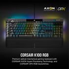 K100 RGB Optical-Mechanical Gaming Claiver QWERTY (UK)— CORSAIR OPX Switch