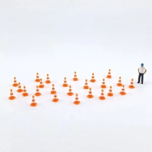 25 cônes signalisation, HO 1/87 maquette construction travaux cones chantier H0 - Imagen 1 de 1
