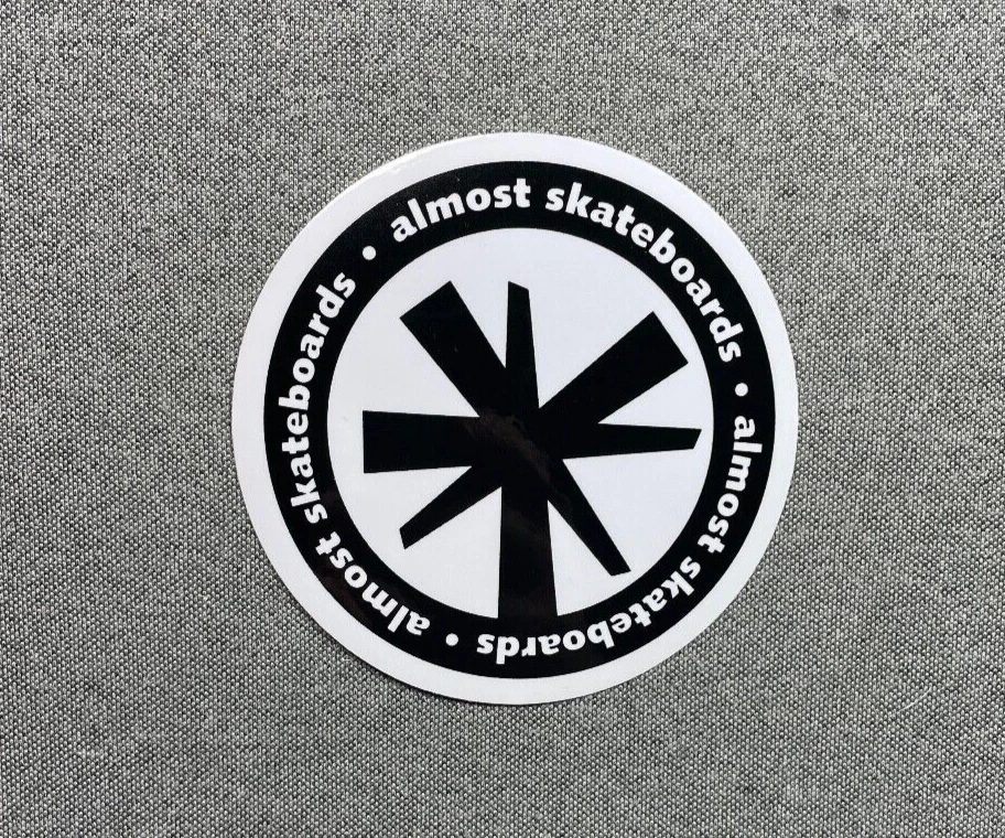 Almost Spark Circle Skateboard Sticker Black 3.7" - Image 1 of 1