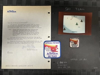 Atari Video Game Vintage Activision Patch - Skiing Ski Team With Letter - Image 1 of 3