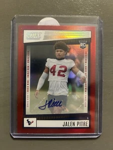 2022 Score Rookies Red Zone Signatures /20 Jalen Pitre #368 Rookie Autografo RC - Foto 1 di 2