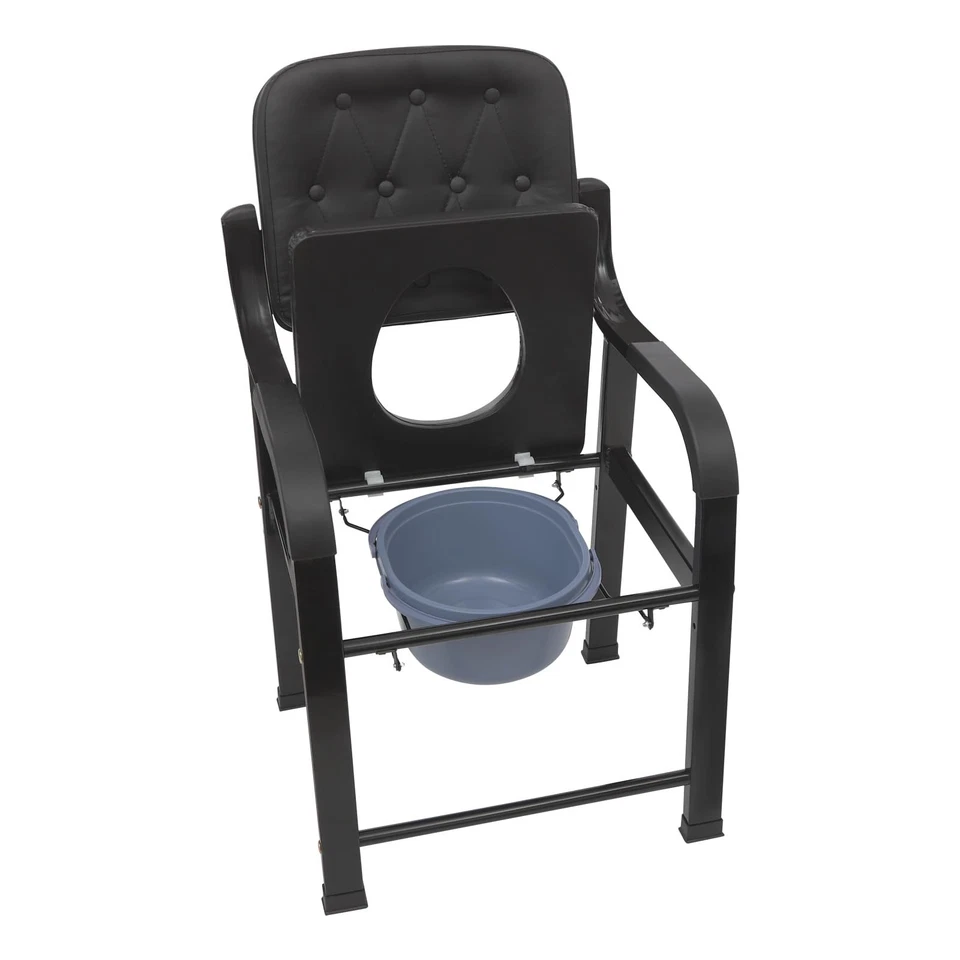 250kg/551lbs Heavy Duty Bedside Commode Seniors Adults Elderly Toilet Chair - Image 1 of 4