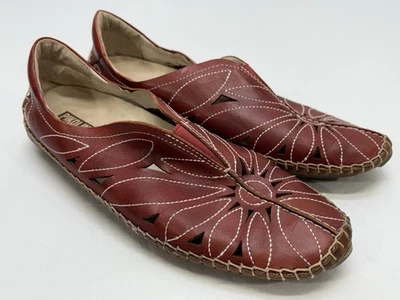 Mocasines Pikolinos Jerez Floral Sandia Brandy Cuero Detalle Recortado 37 Foto 1 de 4