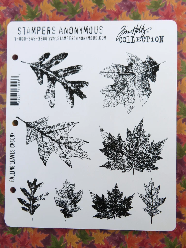 Stampers Anonymous Tim Holtz Falling Leaves Stamp Set CMS097