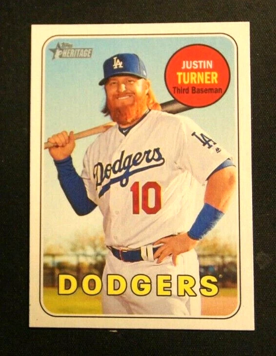 2018 Topps Heritage, Los Angeles Dodgers - JUSTIN TURNER - Image 1 of 1