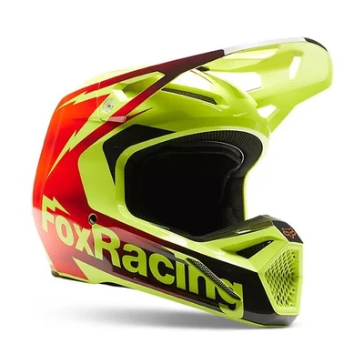 Fox Racing V1 STATK Helmet (Red/Yellow) 30440-080 - Image 1 of 4