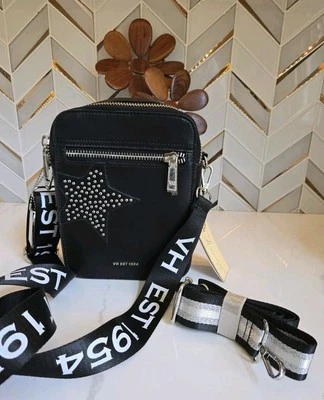 Новый с Ярлыками винтажный Гавана рокер черный серебряный звезда через плечо наплечная сумка сумочка - Изображение 1 из 4