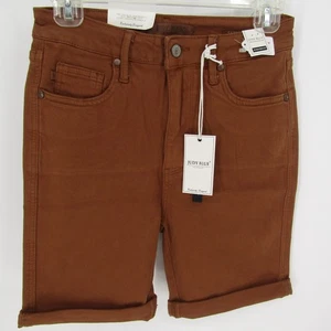 Judy Blue Los Angeles High Waist Brown Garment Dyed Denim Shorts - Size M NEW - Picture 1 of 7