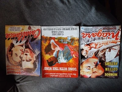 3 Werbeplakate, Film-Kino, Casablanca, Niagara, Vom Winde verweht, 25,5×35,5 cm - Bild 1 von 4