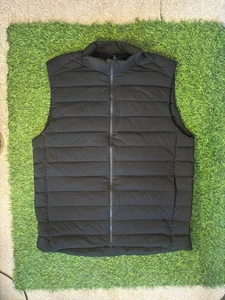 Lululemon Navigation Stretch Gänsedaunen gefütterte Weste Reißverschlusstasche schwarz Outdoor XL - Bild 1 von 7