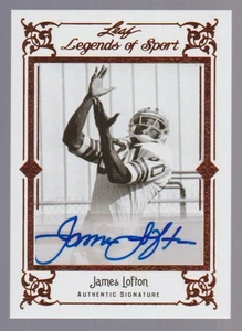 JAMES LOFTON 2012 Leaf LEGENDS OF SPORT Autograph SP AUTO Packers Bills HOF - Picture 1 of 2