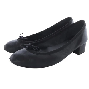 Zapatos de salón Repetto Camille Gomme bailarinas de cuero para ballet negros/Sr27 para mujer - Imagen 1 de 9