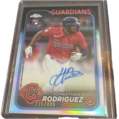 2024 Topps Chrome Update Autos Johnathan Rodriguez RA-JR Refractor /499 AU RC - Image 1 of 3