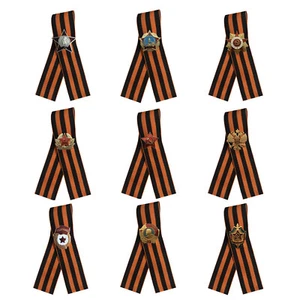 UdSSR Soviet Russian WW2 St George 9 MAY VICTORY GEORGIAN Ribbon Pin Badge - Bild 1 von 11