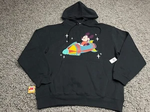 NEW Disney Hoodie Adult Large Black Mickey Mouse Play In The Park Astro Orbiter - Picture 1 of 10