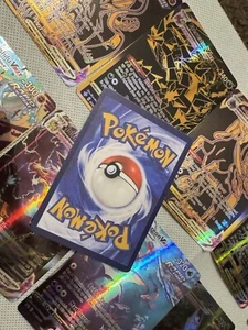 NEW Pokémon TCG Mint Rainbow Foil Cards x 100 inc Box Vmax DX GX Rare Charizard - Picture 1 of 21