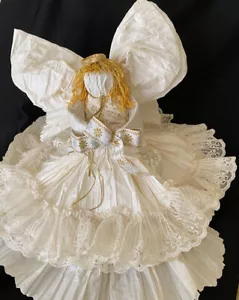 Schöne Christbaumspitze Ornament Figur �� Papierengel 60er Jahre Magd - Bild 1 von 9