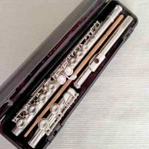 Japan silver-plated Flute 211SL 16 Holes Closed C Key instruments E key Flute - Picture 1 of 9