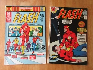 Lot of *2* 1972 FLASH! #214/DC-11 **100-Pg'r!** (VF) + #215 (FN++) - Picture 1 of 8
