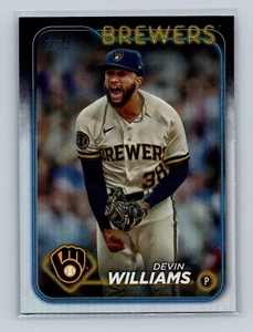 2024 Topps #135 Devin Williams Rainbow Foil Milwaukee Brewers - Imagen 1 de 2