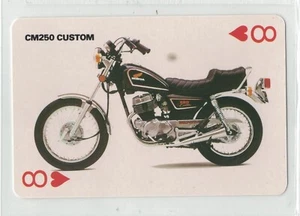 Vintage 1980er Honda CM250 Custom (CM250C) Motorrad Sammlerstück Spielkarte - Bild 1 von 1