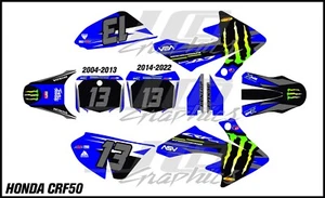 HONDA CRF50 GRAPHICS KIT DECALS THICK AND HIGH GLOSS - Picture 1 of 1