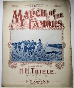 MARCH of the FAMOUS Composed by H. H. THIELE 1897 - Imagen 1 de 1