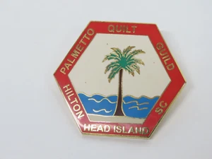Hilton Head Island SC Palmetto Edredón Gremio Pin Acolcha Regalo M - Imagen 1 de 3