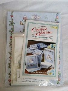 Creative Woman Frosty Snowman Note Card Kit of The Month CWC34  - Picture 1 of 5