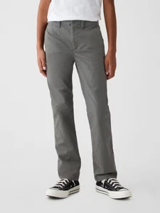 BOYS GAP UNIFORM LIVED IN CHINO PANTS SHARKFIN GRAY 5 SLIM NWT BOGO! - Picture 1 of 9