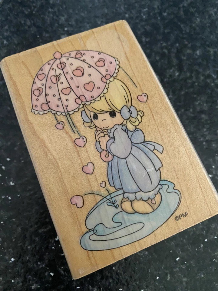 Precious Moments “Shower of Love” Rubber Stamp #UM006 Onesco Stampendous - Image 1 of 4