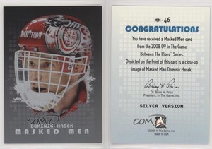 2008-09 ITG Between the Pipes Men Silver Vault Emerald Dominik Hasek #MM-46 HOF