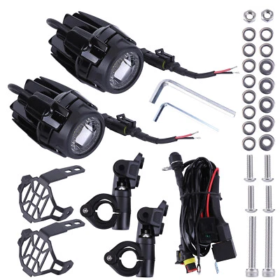 Zusatzscheinwerfer Nebelleuchte E9-Geprüft + Kabelbaum Für BMW R1200GS - Bild 1 von 4