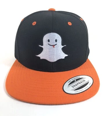 Yupoong Ghost Logo ASF Hombre Ajustable Snapback Negro y Naranja Foto 1 de 4