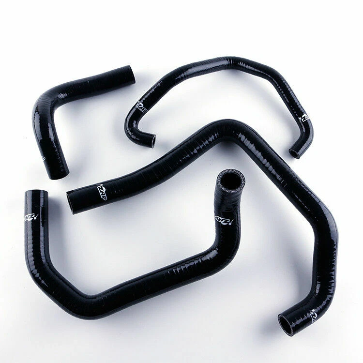 Black For Kawasaki Ninja Zx6R 2005 2006 Silicone Radiator Hose Kit  - Image 1 of 4