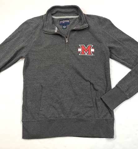Jansport Miami University Ohio 1/4 Zip Womens Sweatshirt Size L Gray Love Cover