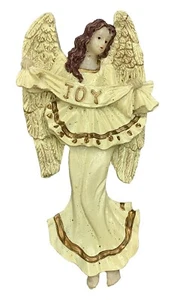 8er Set Engel Ornamente Harz weiß Freude Weihnachten Vintage religiös groß - Bild 1 von 5