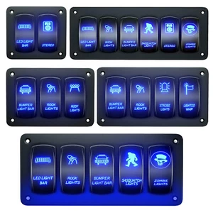 FXC Customize 2/3/4/5/6 pandillas coche marino barco LED palanca interruptor basculante 12V - Imagen 1 de 13